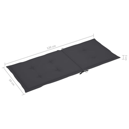 Verstellbare Gartenstühle 2 Stk. mit Auflagen Massivholz Akazie - Pazzar.ch