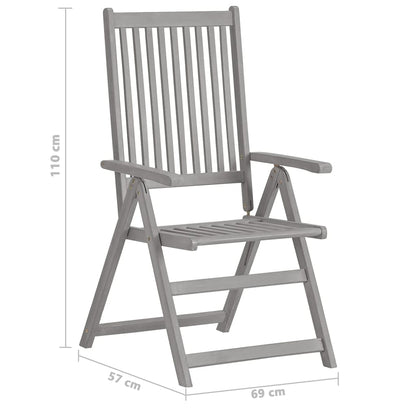 Verstellbare Gartenstühle 2 Stk. mit Auflagen Massivholz Akazie - Pazzar.ch