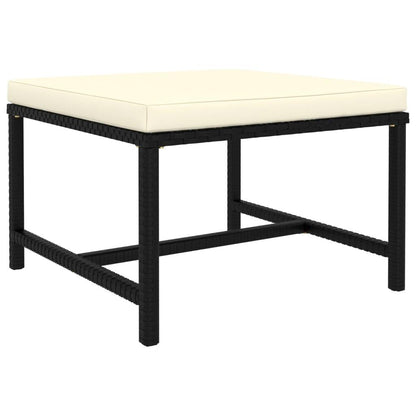 8-tlg. Garten-Lounge-Set mit Kissen Poly Rattan Schwarz - Pazzar.ch