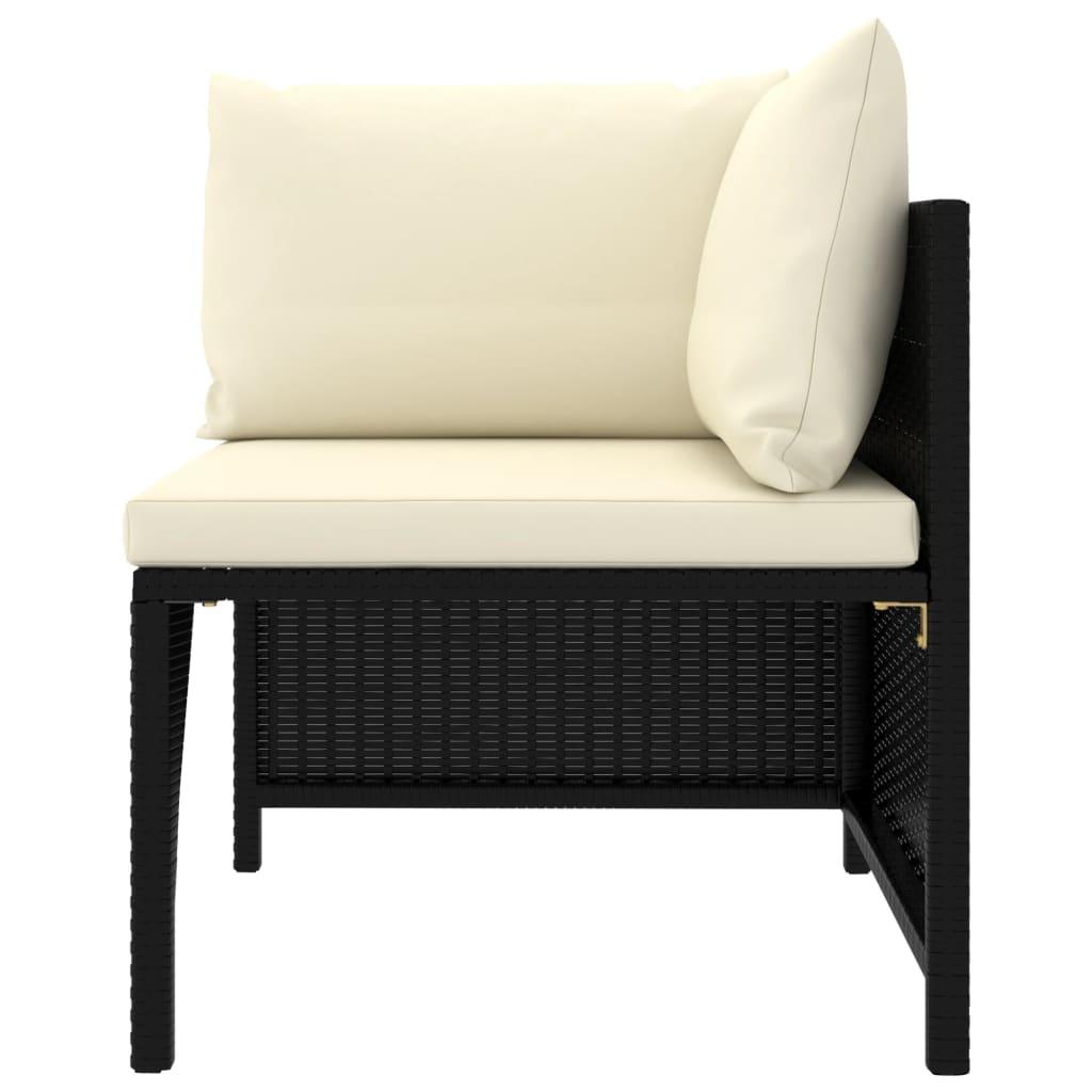 12-tlg. Garten-Lounge-Set mit Kissen Poly Rattan Schwarz - Pazzar.ch