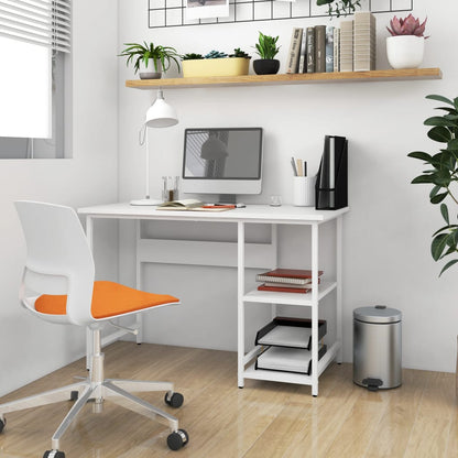 Computertisch Weiß 105x55x72 cm MDF und Metall - Pazzar.ch