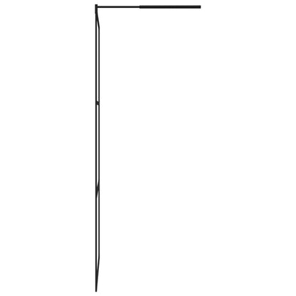 Duschwand für Begehbare Dusche ESG-Klarglas Schwarz 115x195 cm - Pazzar.ch