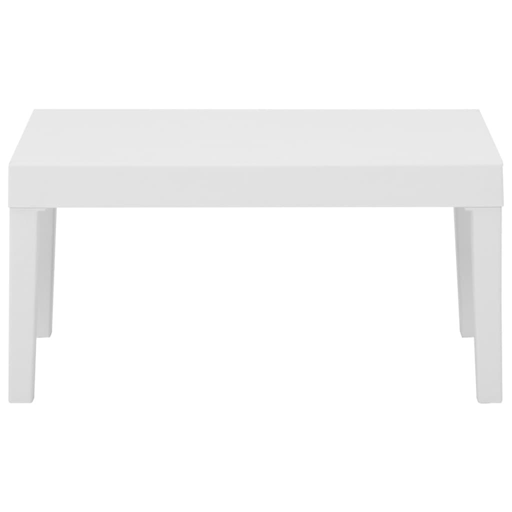 4-tlg. Garten-Lounge-Set mit Kissen Kunststoff Weiß - Pazzar.ch