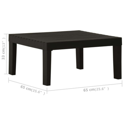 4-tlg. Garten-Lounge-Set mit Kissen Kunststoff Grau - Pazzar.ch