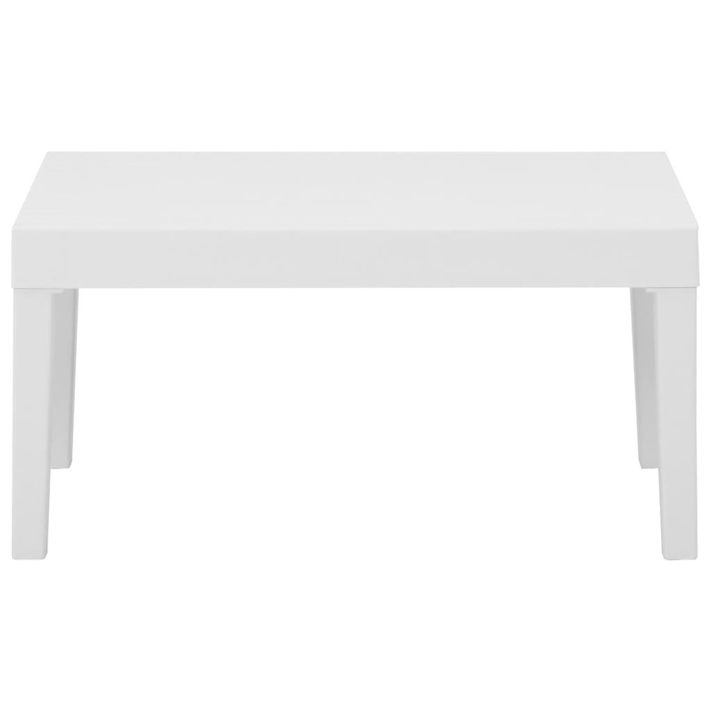 4-tlg. Garten-Lounge-Set mit Auflagen Kunststoff Weiß - Pazzar.ch