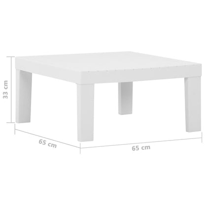 4-tlg. Garten-Lounge-Set mit Auflagen Kunststoff Weiß - Pazzar.ch