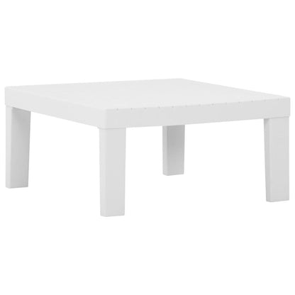 6-tlg. Garten-Lounge-Set mit Auflagen Kunststoff Weiß - Pazzar.ch