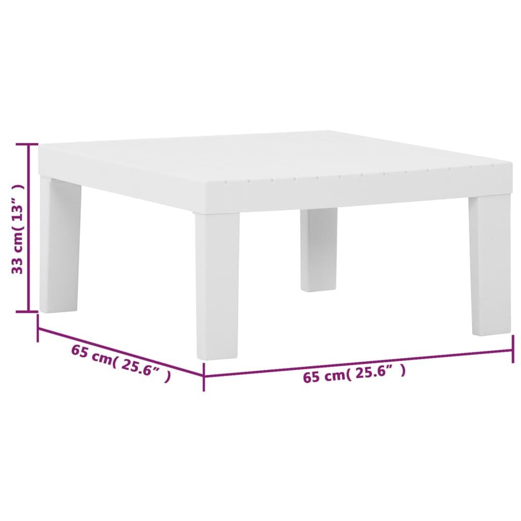 6-tlg. Garten-Lounge-Set mit Auflagen Kunststoff Weiß - Pazzar.ch