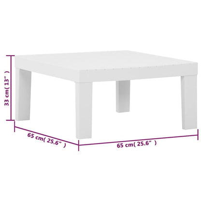 6-tlg. Garten-Lounge-Set mit Auflagen Kunststoff Weiß - Pazzar.ch