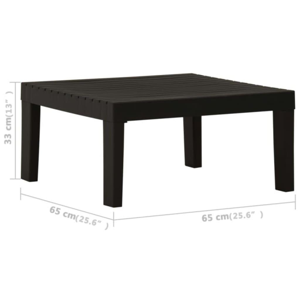 6-tlg. Garten-Lounge-Set mit Auflagen Kunststoff Grau - Pazzar.ch