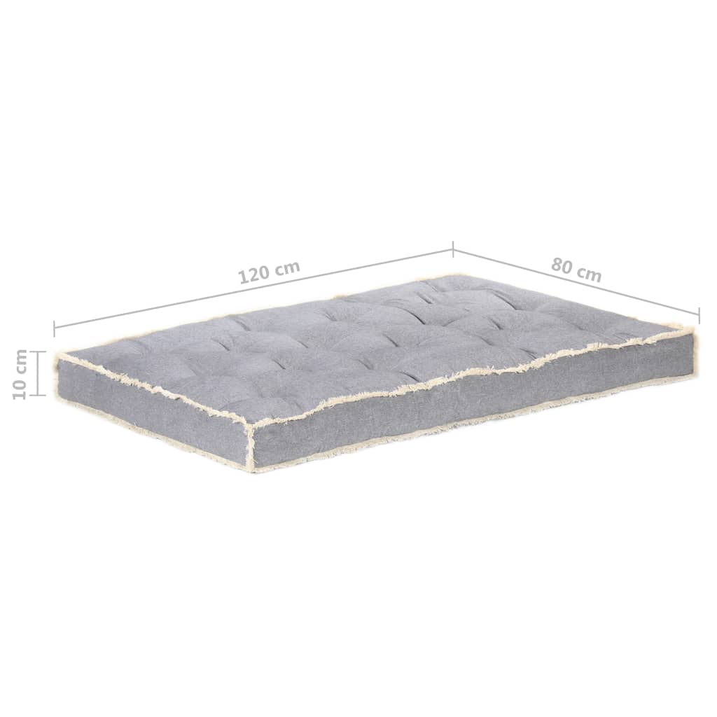 Palettensofa-Kissen Anthrazit 120x80x10 cm - Pazzar.ch