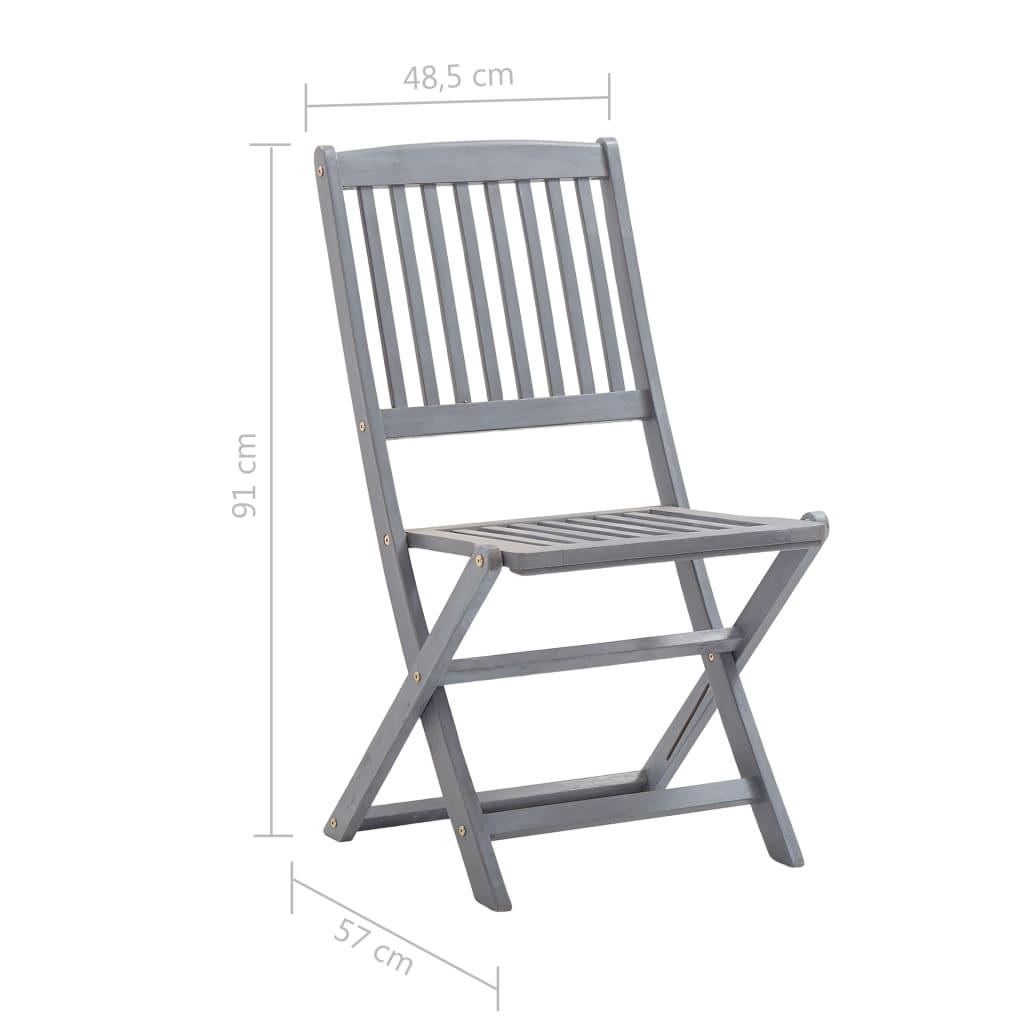 Klappbare Gartenstühle 6 Stk. Massivholz Akazie - Pazzar.ch