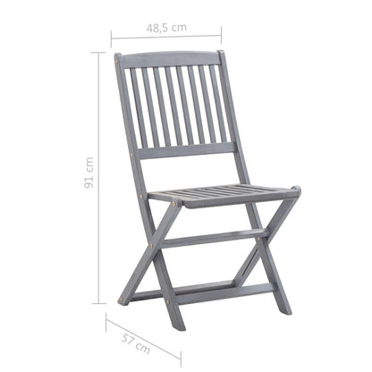 Klappbare Gartenstühle 6 Stk. Massivholz Akazie - Pazzar.ch