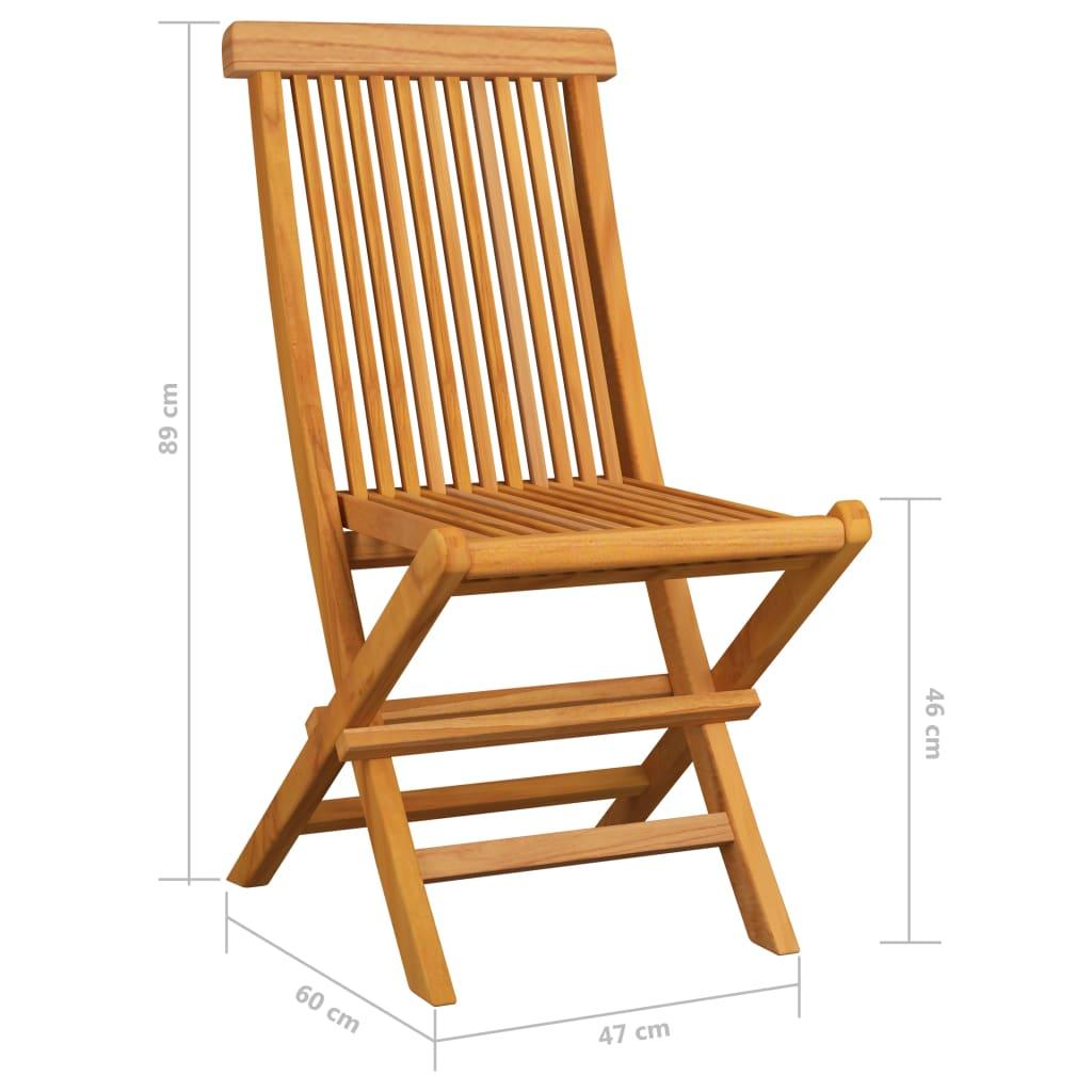 vidaXL Gartenstühle mit Roten Kissen 6 Stk. Massivholz Teak - Pazzar.ch