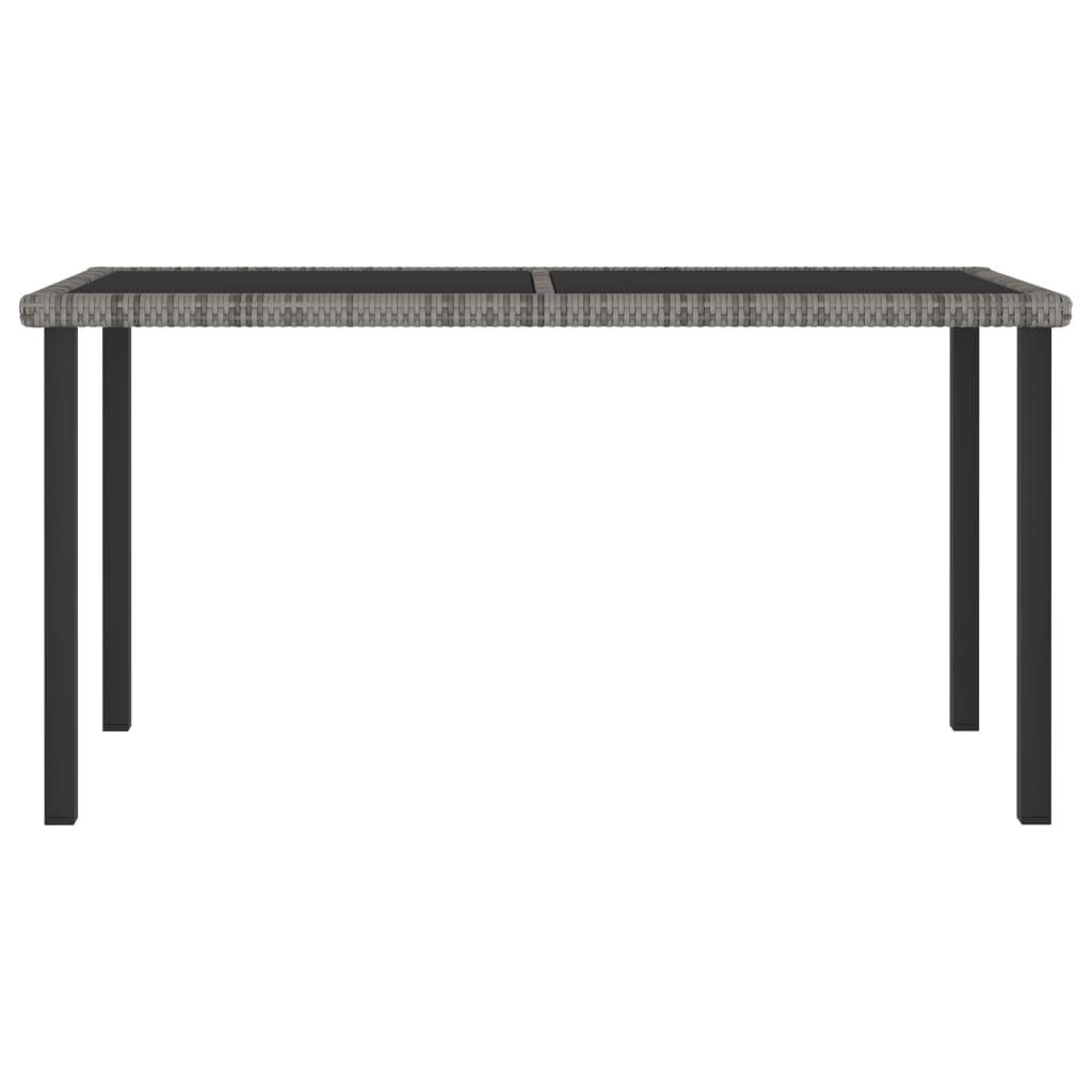 7-tlg. Garten-Essgruppe Poly Rattan Grau - Pazzar.ch