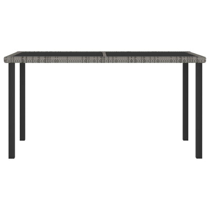 7-tlg. Garten-Essgruppe Poly Rattan Grau - Pazzar.ch