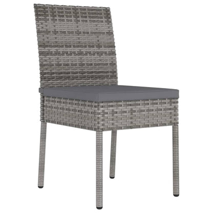 7-tlg. Garten-Essgruppe Poly Rattan Grau - Pazzar.ch