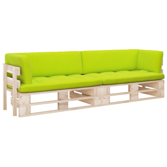 2-Sitzer-Palettensofa mit Kissen Imprägniertes Kiefernholz - Pazzar.ch