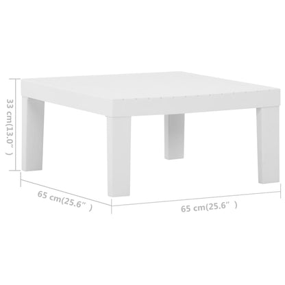 2-tlg. Garten-Lounge-Set mit Auflagen Kunststoff Weiß - Pazzar.ch