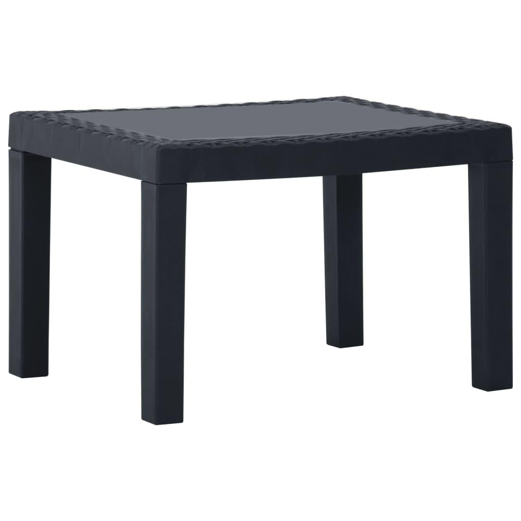 3-tlg. Garten-Lounge-Set mit Auflagen Kunststoff Grau - Pazzar.ch