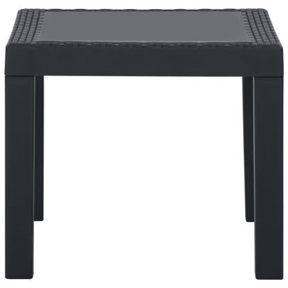 3-tlg. Garten-Lounge-Set mit Auflagen Kunststoff Grau - Pazzar.ch