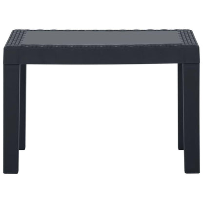 3-tlg. Garten-Lounge-Set mit Auflagen Kunststoff Grau - Pazzar.ch
