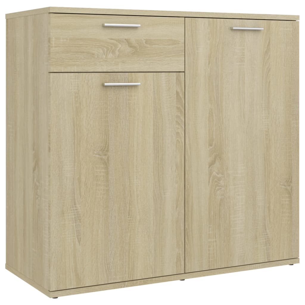 Sideboard Sonoma-Eiche 80x36x75 cm Holzwerkstoff - Pazzar.ch