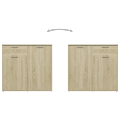 Sideboard Sonoma-Eiche 80x36x75 cm Holzwerkstoff - Pazzar.ch