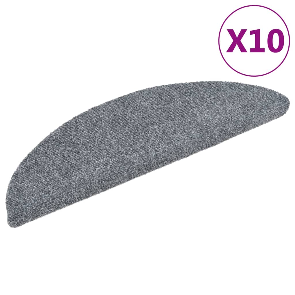 Selbstklebende Treppenmatten 10 Stk. Hellgrau 56x17x3 cm - Pazzar.ch