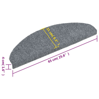 Selbstklebende Treppenmatten 5 Stk. Hellgrau 65x21x4 cm - Pazzar.ch