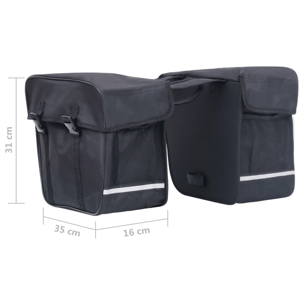 Doppel-Fahrradtasche für Gepäckträger Wasserdicht 35 L Schwarz - Pazzar.ch