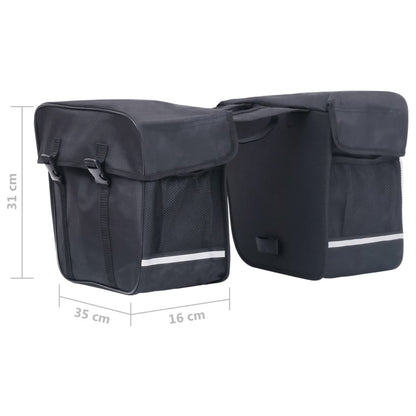 Doppel-Fahrradtasche für Gepäckträger Wasserdicht 35 L Schwarz - Pazzar.ch