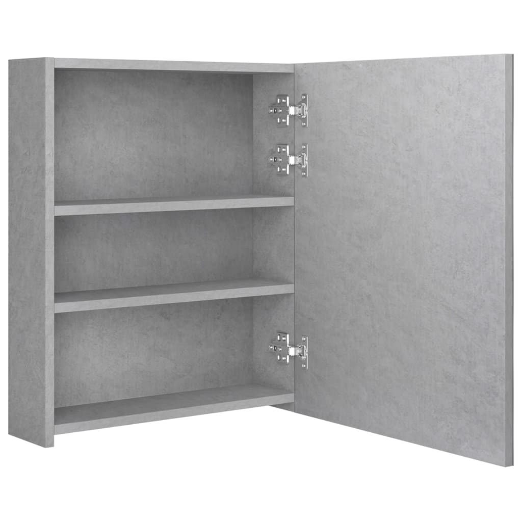 LED-Bad-Spiegelschrank Betongrau 50x14x60 cm - Pazzar.ch