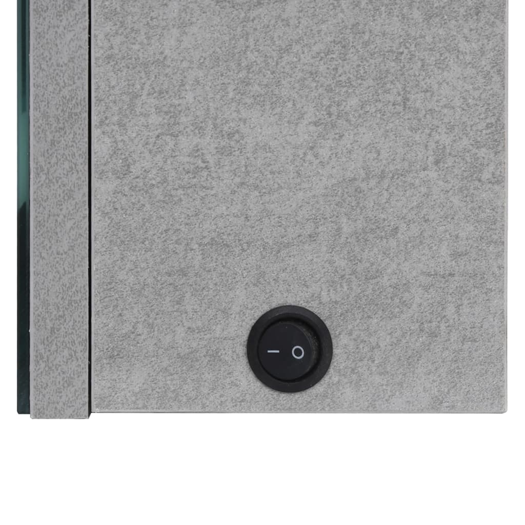 LED-Bad-Spiegelschrank Betongrau 50x14x60 cm - Pazzar.ch