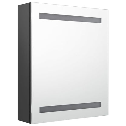 LED-Bad-Spiegelschrank Grau 50x14x60 cm - Pazzar.ch