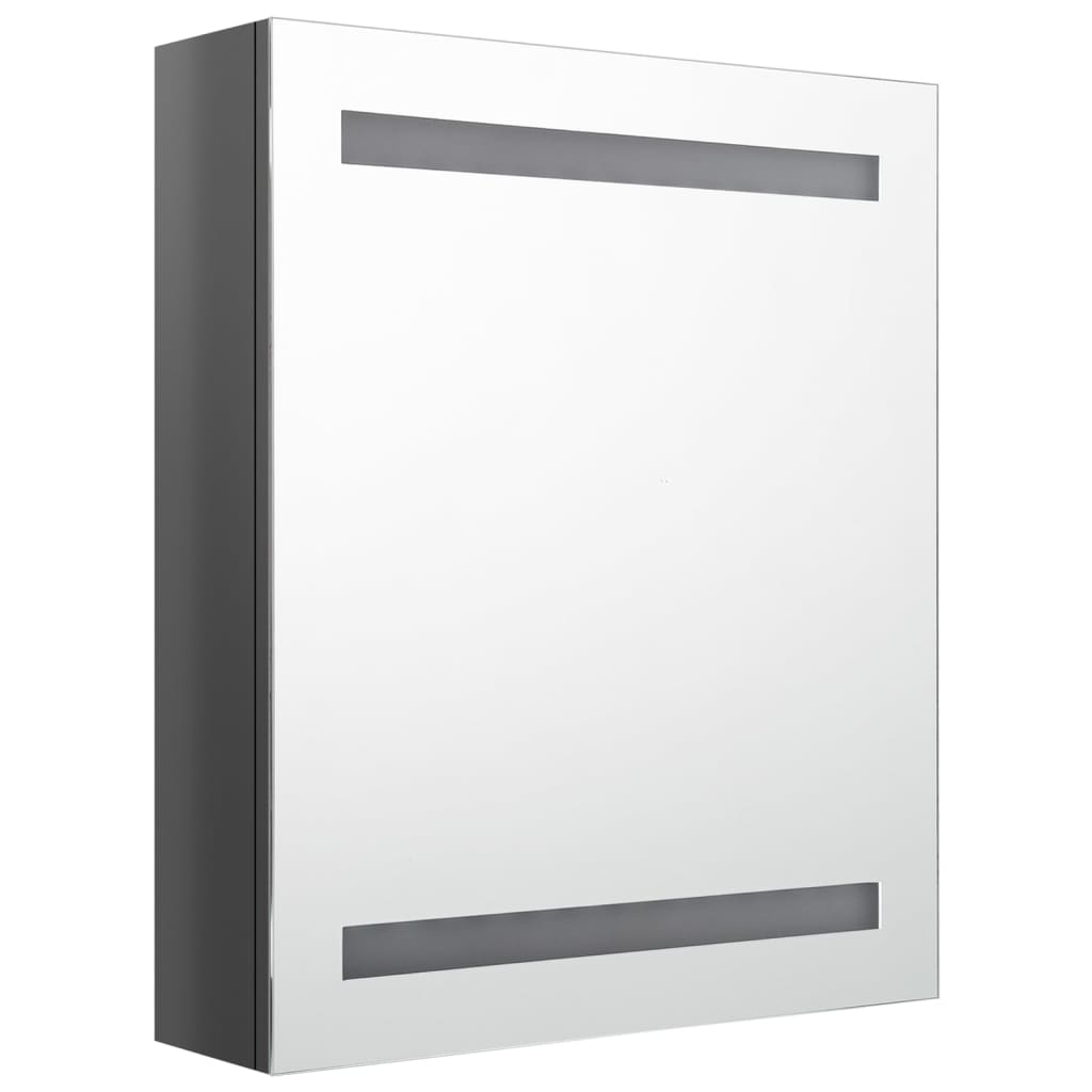 LED-Spiegelschrank fürs Bad Glänzend Grau 50x14x60 cm - Pazzar.ch