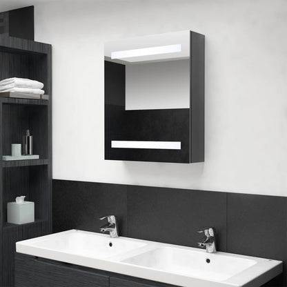 LED-Spiegelschrank fürs Bad Glänzend Grau 50x14x60 cm - Pazzar.ch