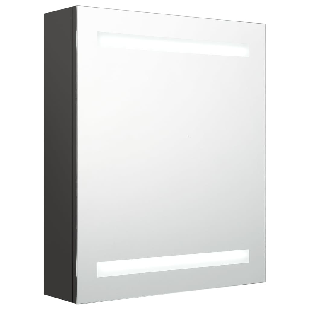 LED-Bad-Spiegelschrank Anthrazit 50x14x60 cm - Pazzar.ch