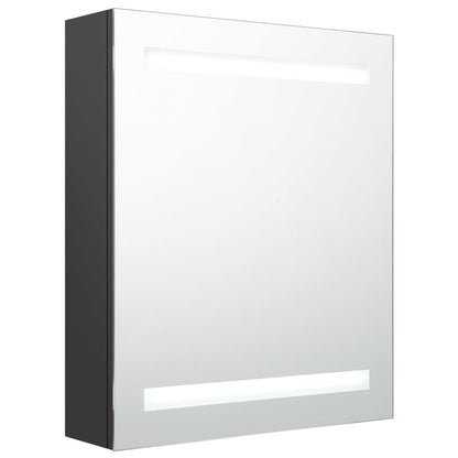 LED-Bad-Spiegelschrank Anthrazit 50x14x60 cm - Pazzar.ch