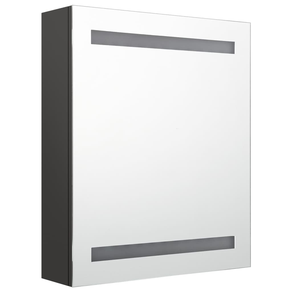LED-Bad-Spiegelschrank Anthrazit 50x14x60 cm - Pazzar.ch