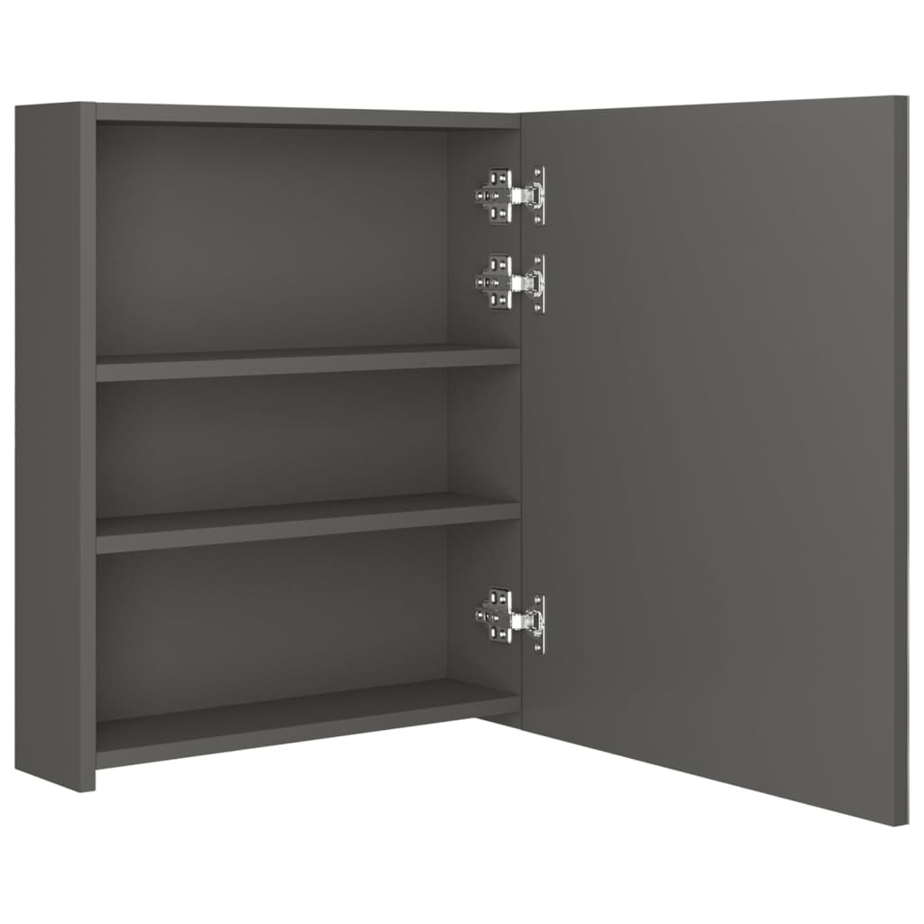 LED-Bad-Spiegelschrank Anthrazit 50x14x60 cm - Pazzar.ch