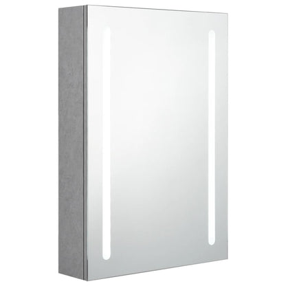 LED-Spiegelschrank fürs Bad Betongrau 50x13x70 cm - Pazzar.ch