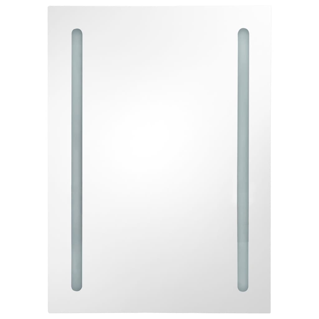 LED-Spiegelschrank fürs Bad Betongrau 50x13x70 cm