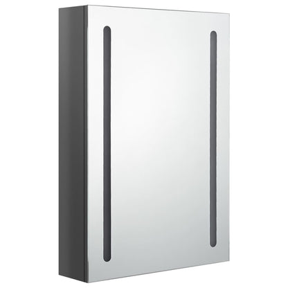 LED-Bad-Spiegelschrank Glänzendes Grau 50x13x70 cm - Pazzar.ch