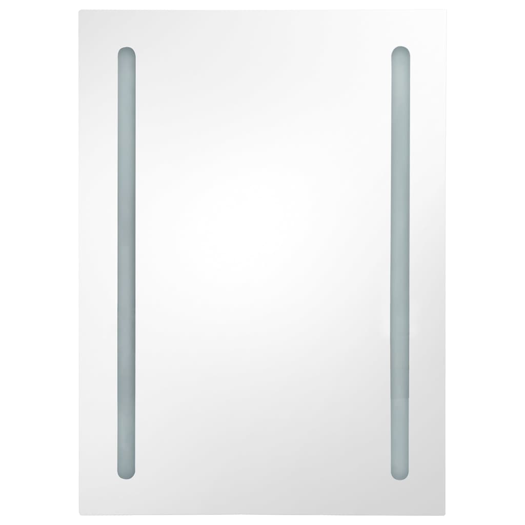 LED-Bad-Spiegelschrank Glänzendes Grau 50x13x70 cm - Pazzar.ch