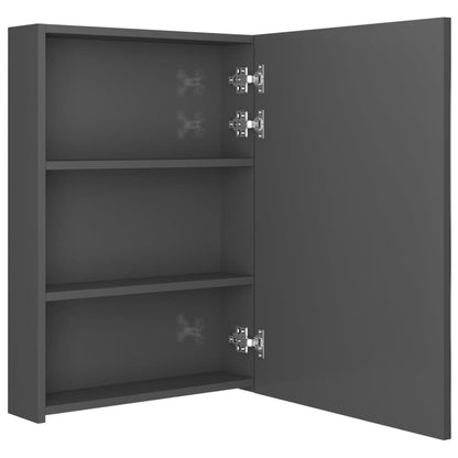 LED-Bad-Spiegelschrank Glänzendes Grau 50x13x70 cm - Pazzar.ch