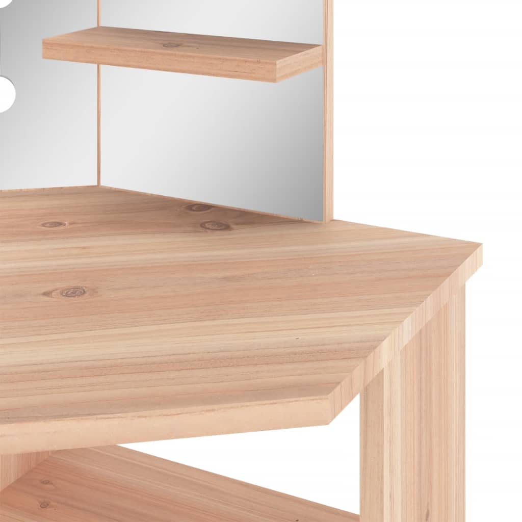 Eck-Schminktisch mit LED Eichen-Optik 111x54x141,5 cm - Pazzar.ch