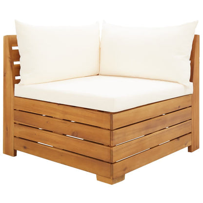 2-tlg. Garten-Lounge-Set mit Kissen Massivholz Akazie - Pazzar.ch