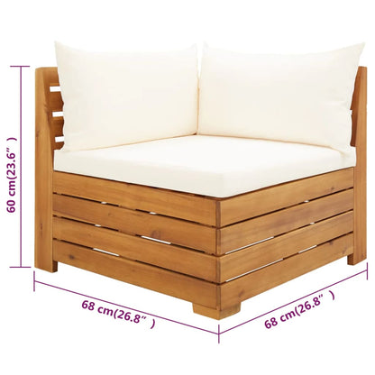 2-tlg. Garten-Lounge-Set mit Kissen Massivholz Akazie - Pazzar.ch
