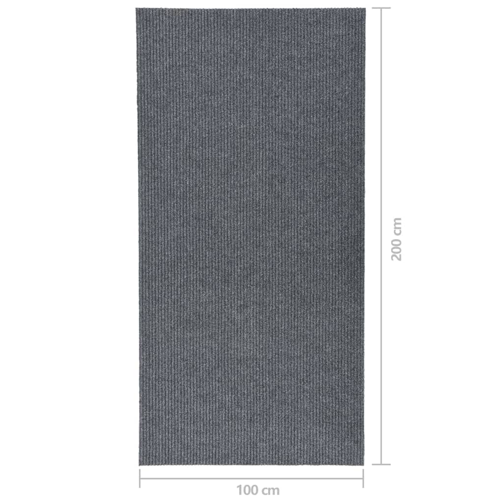 Schmutzfangläufer Grau 100x200 cm - Pazzar.ch